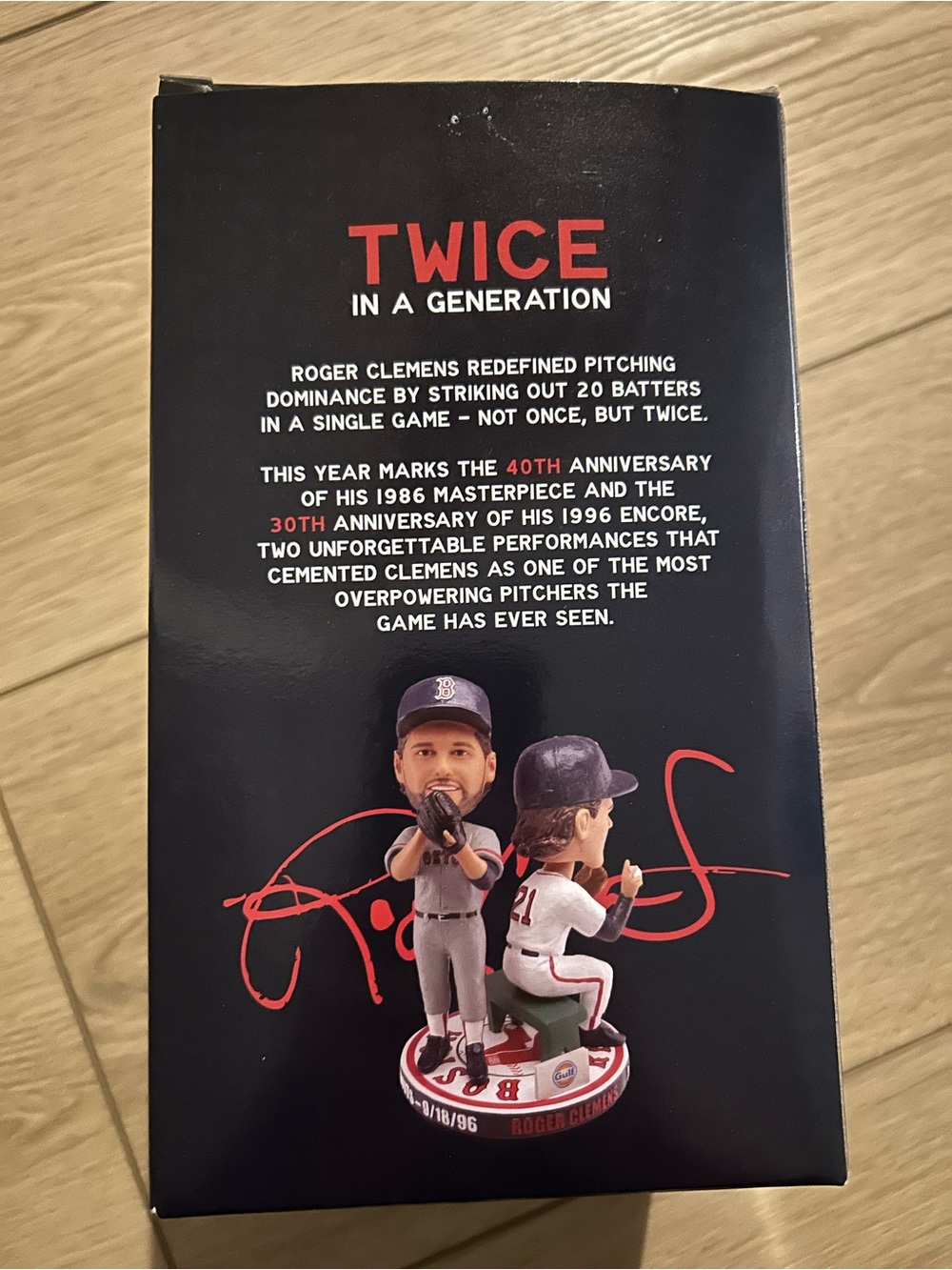 Roger Clemens Boston Red Sox Commemorative Bobblehead - White/Red/Black - Picture 3 of 5